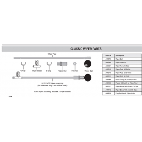 Aqua UV Wiper Blade with Plastic C-Clips