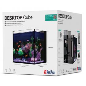 Red Sea Desktop Cube with Cabinet - White