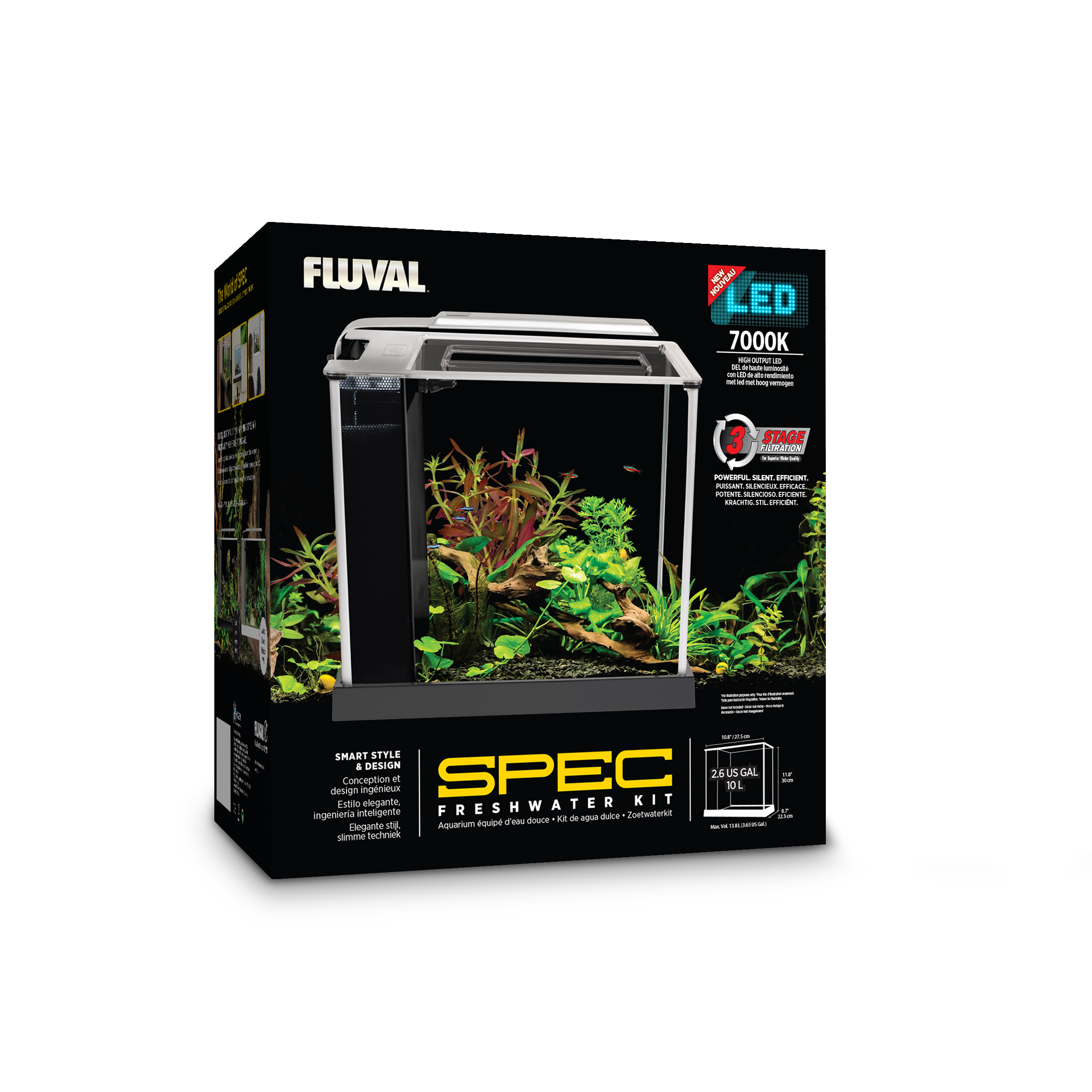 Aquarium équipé 2.5GAL SPEC Fluval 10L