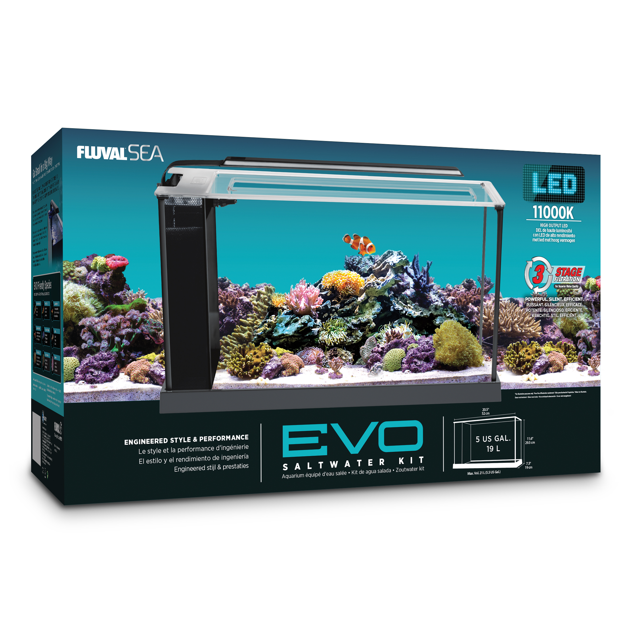 Aquarium équipé EVO Fluval Sea 5GAL