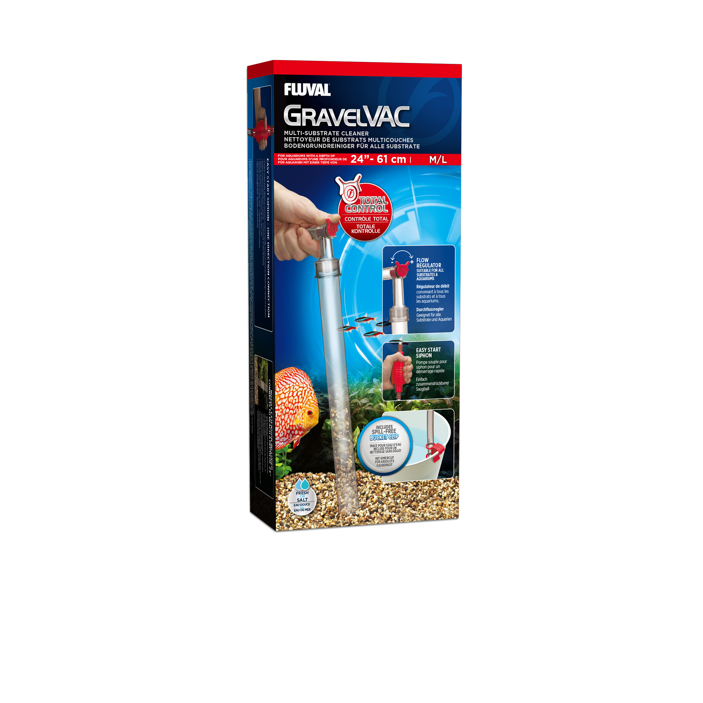Nettoyeur GravelVac Fluval pour tous les substrats MD/LG