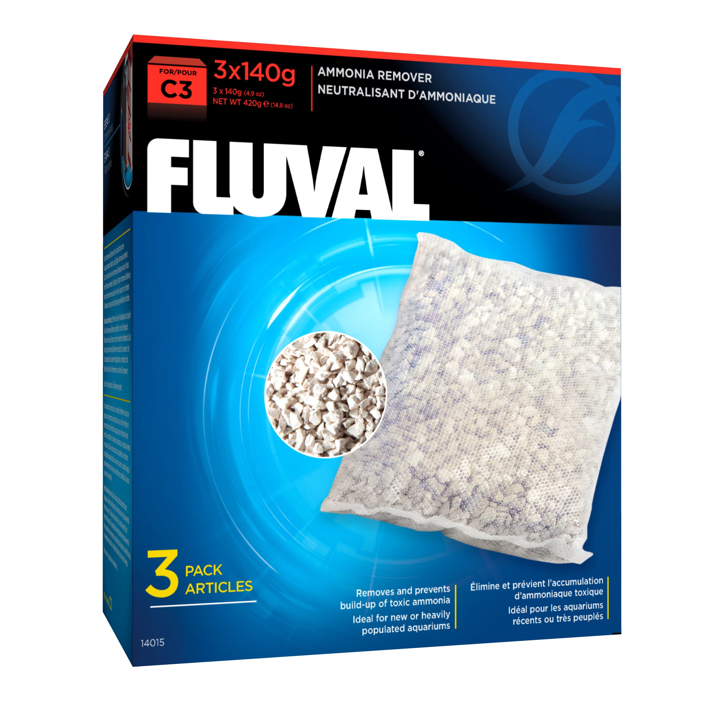 Neutralisant ammoniaque pour filtre à moteur Fluval C3