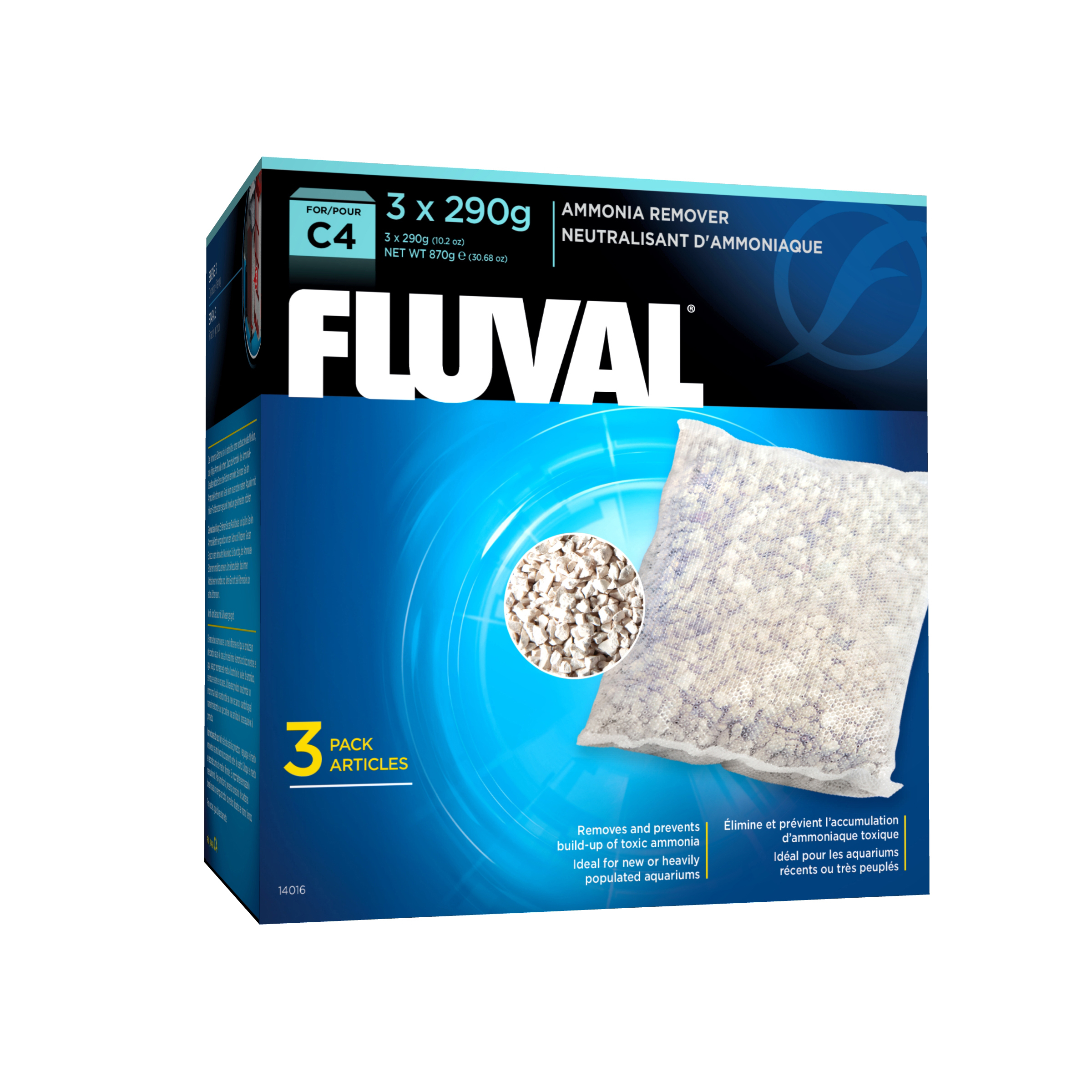 Neutralisant ammoniaque pour filtre à moteur Fluval C4