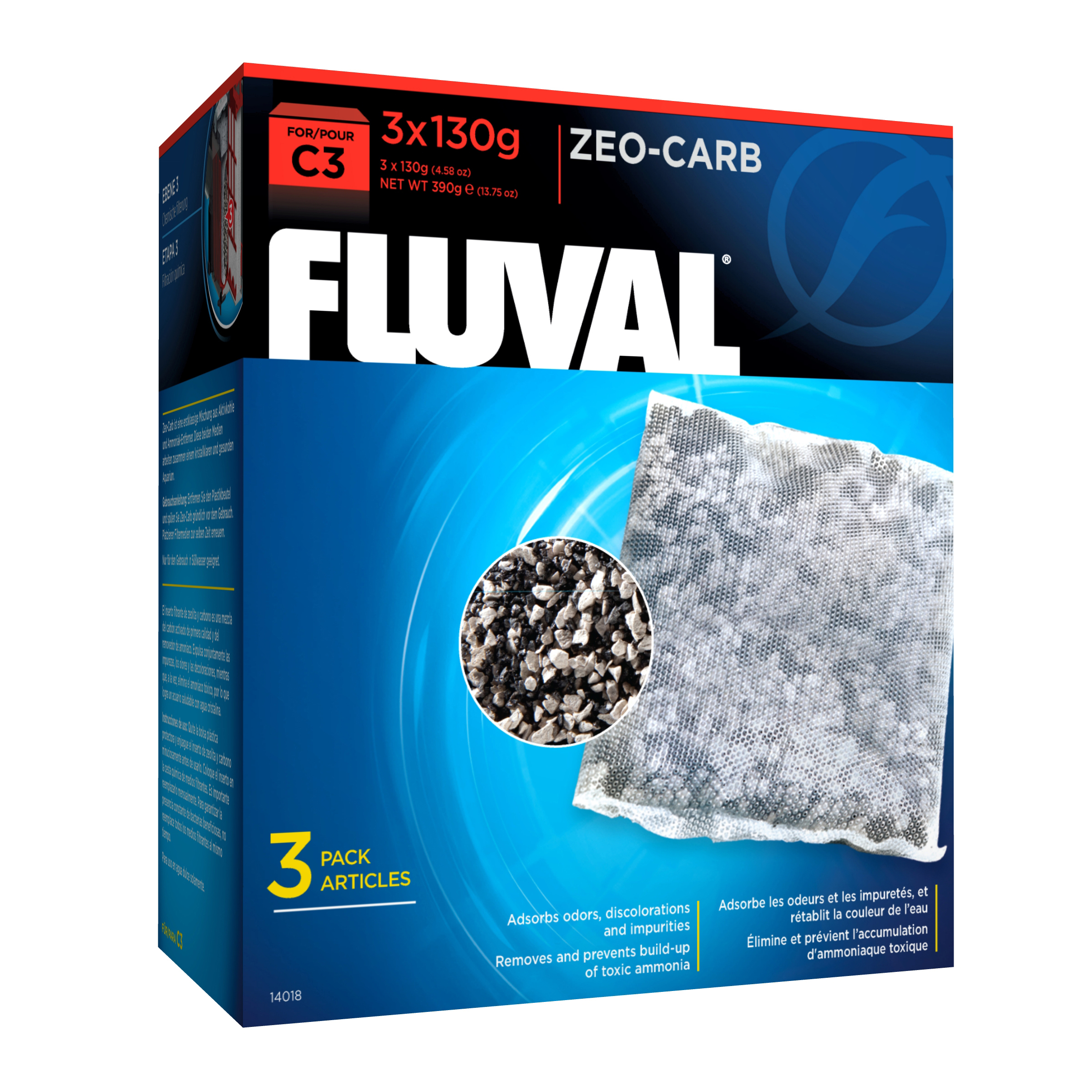 Zeo-Carb pour filtre à moteur Fluval C3