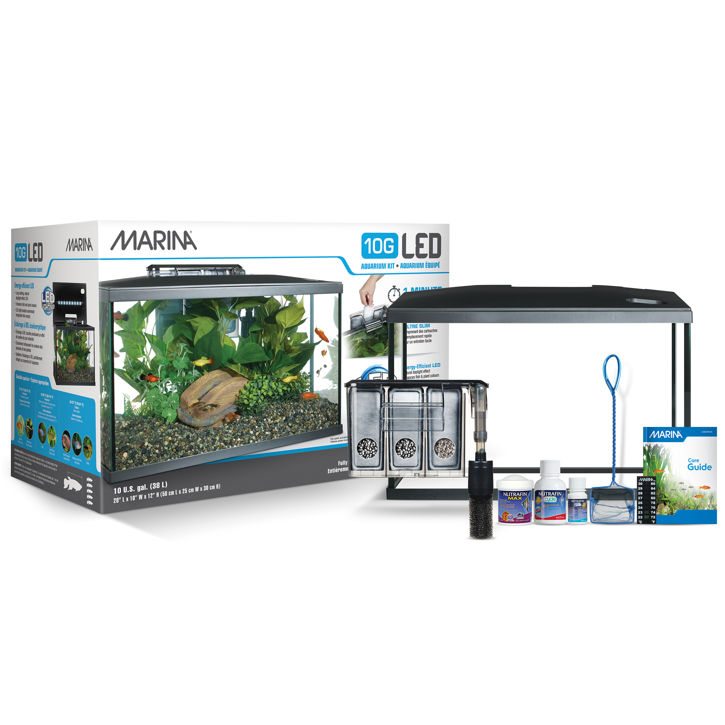 Aquarium équipé 10GAL Marina 38L