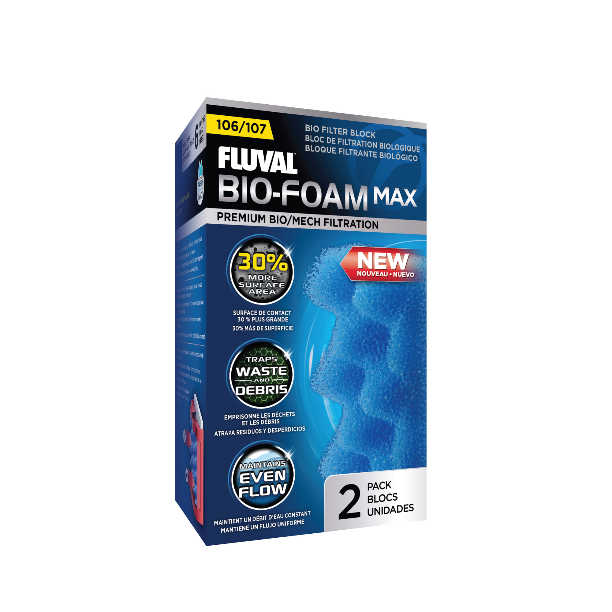 Bio-Foam Max pour filtres extérieurs Fluval 106 et 107