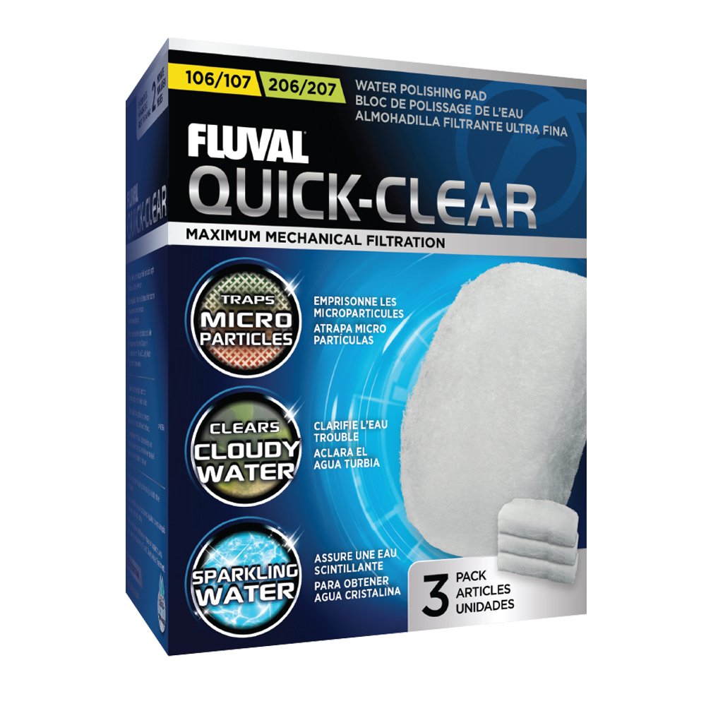 Masses filtrantes Quick Clear pour filtres Fluval 106/206 et 107/207