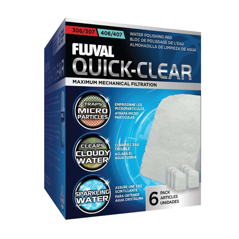 Masses filtrantes Quick Clear pour filtres Fluval 306/406 et 307/407