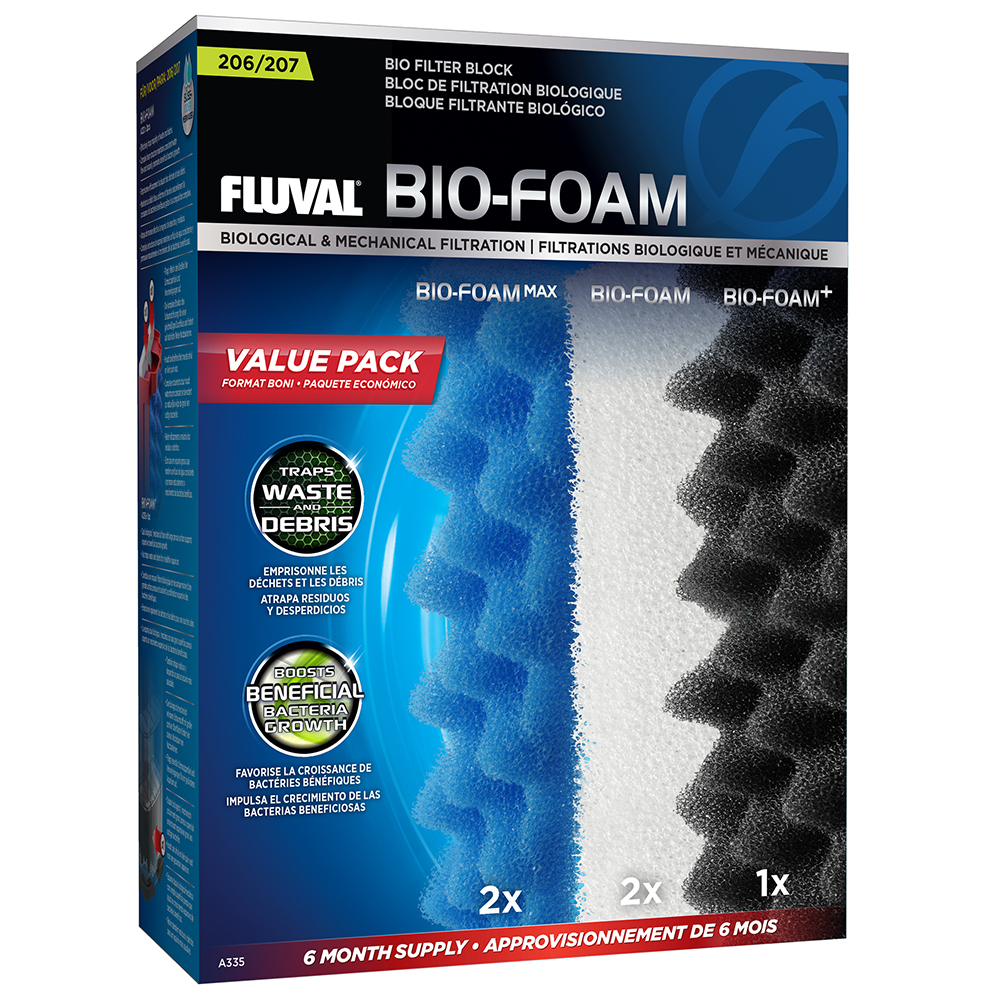 Ensemble économique de masses filtrantes Bio-Foam pour filtre Fluval 207