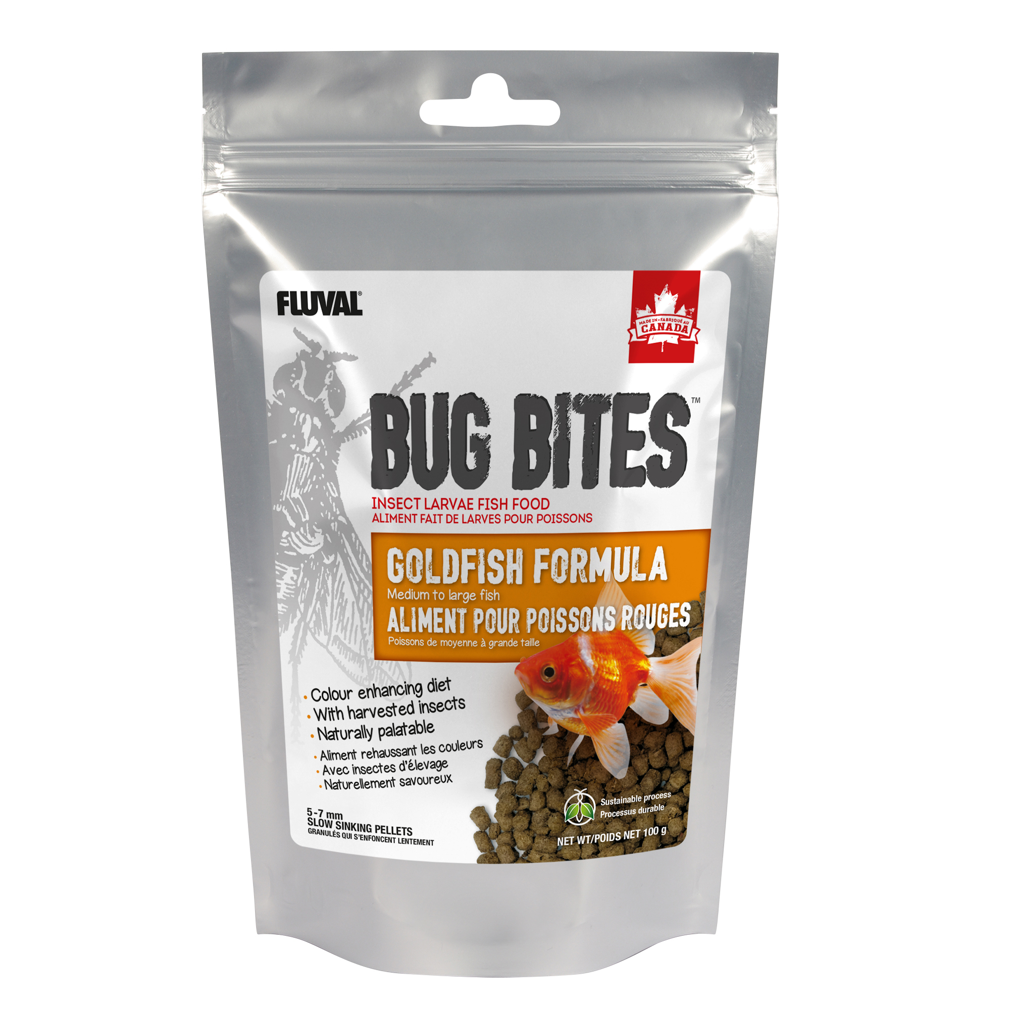 Granulés Bug Bites Fluval pour poissons rouges de moyenne à grande taille 5-7mm