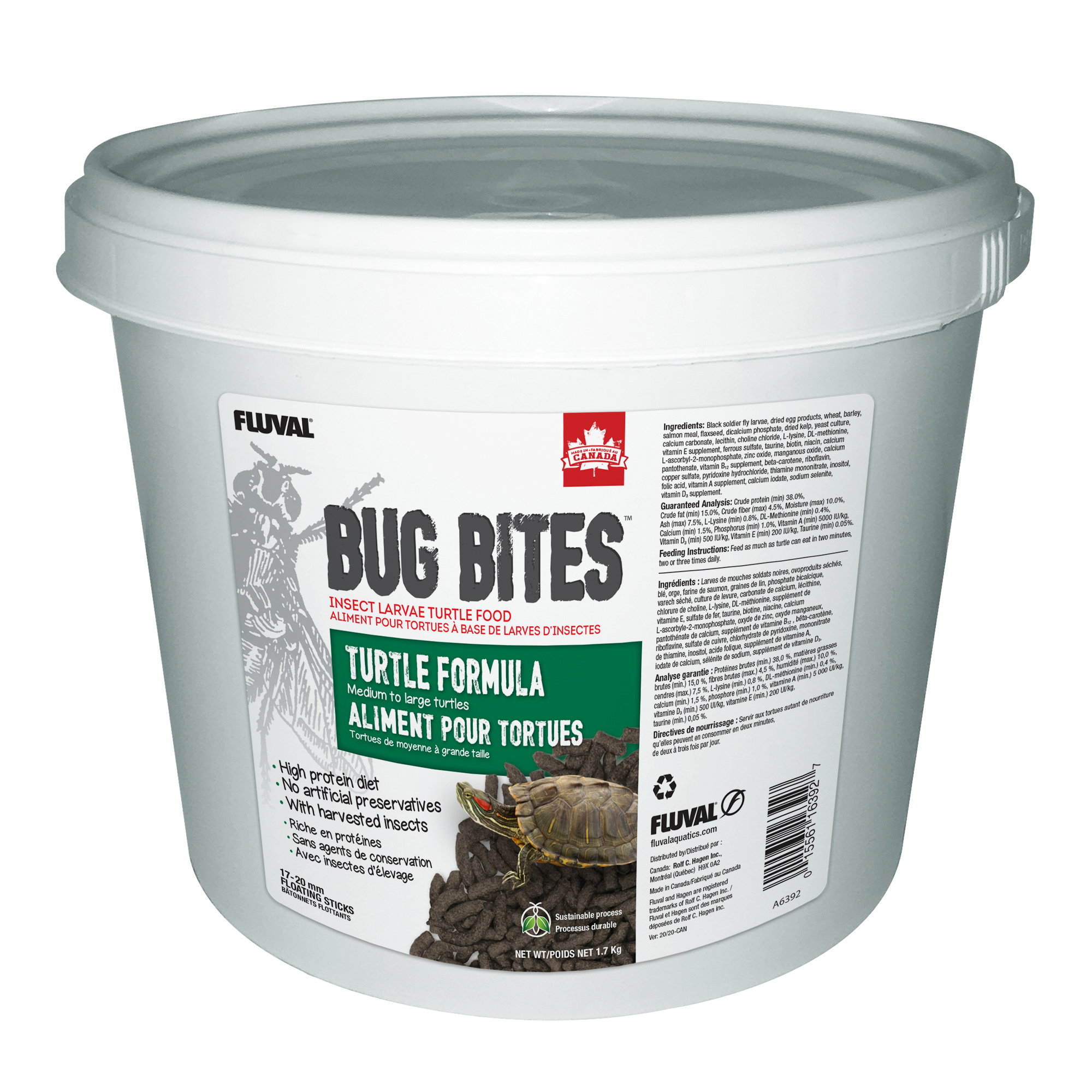 Bâtonnets Bug Bites Nutrafin pour tortues de moyenne/grande taille 17-20mm