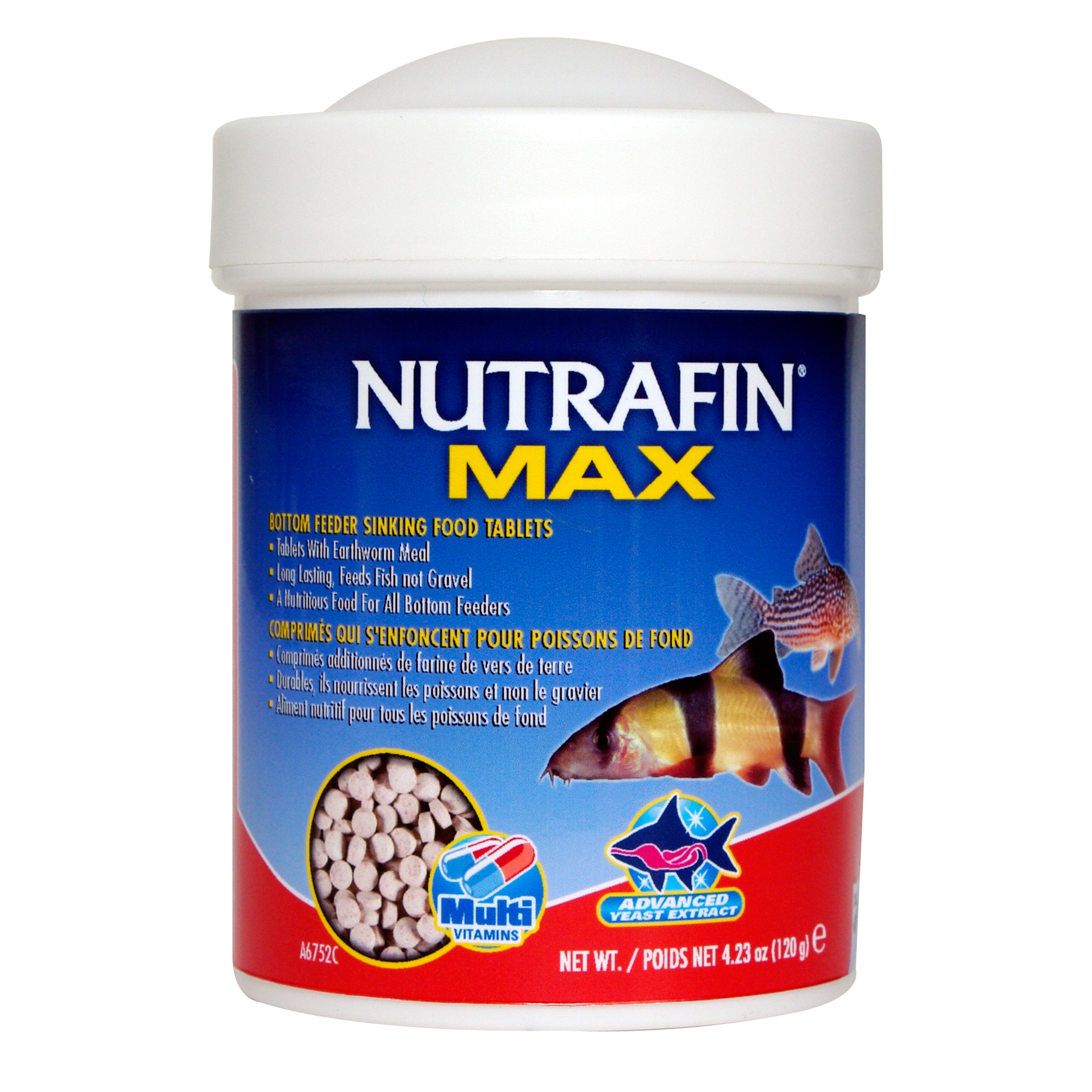 Comprimés calants Nutrafin Max pour poissons de fond