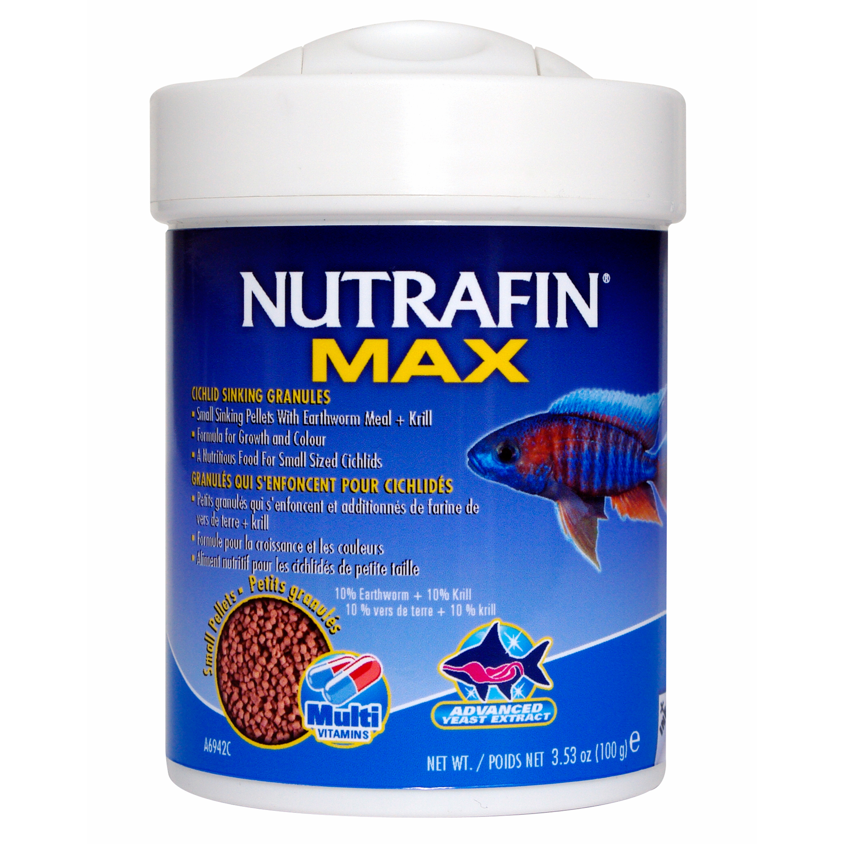 Granulés Nutrafin Max qui calants pour cichlidés - Petits