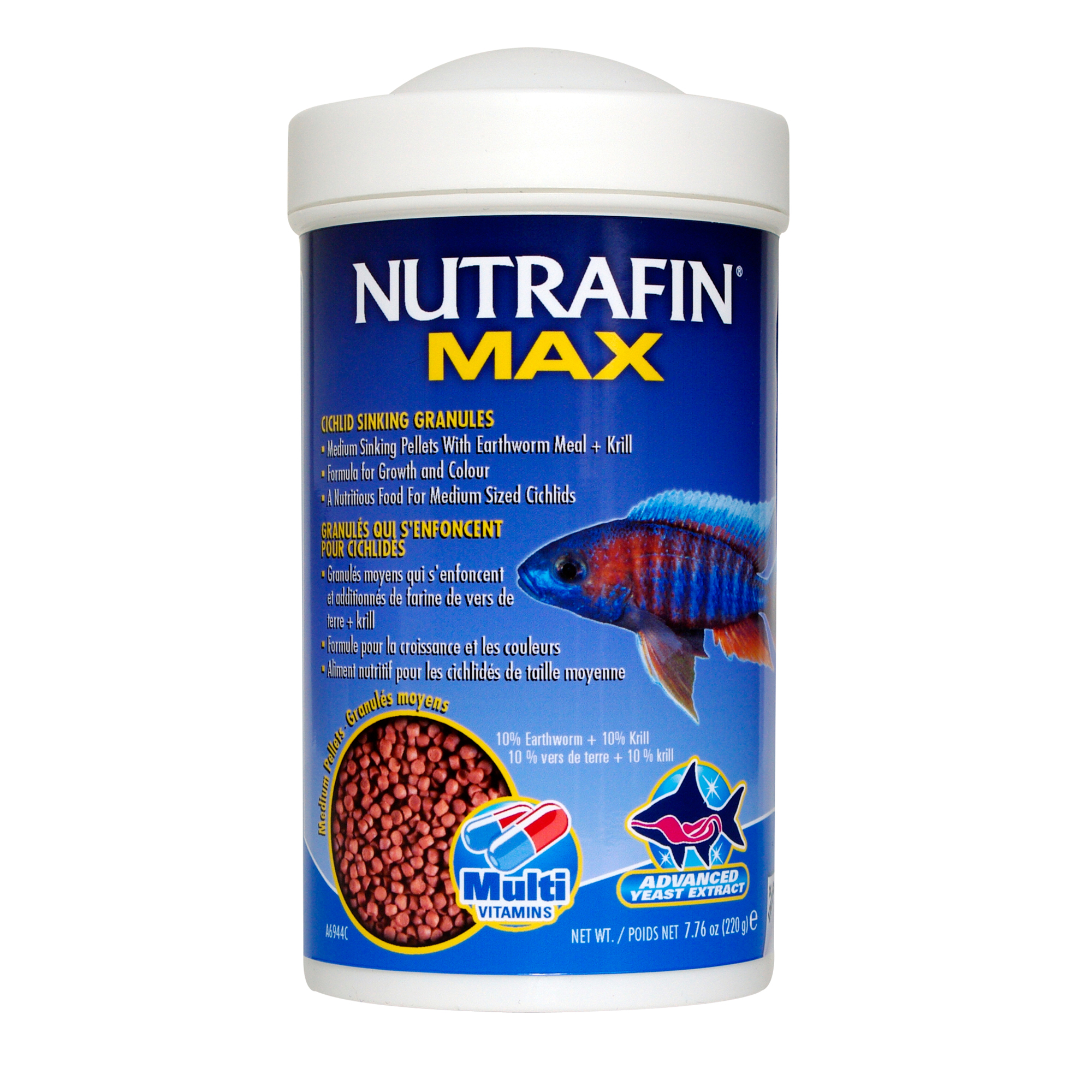 Granulés Nutrafin Max qui calants pour cichlidés - Moyens