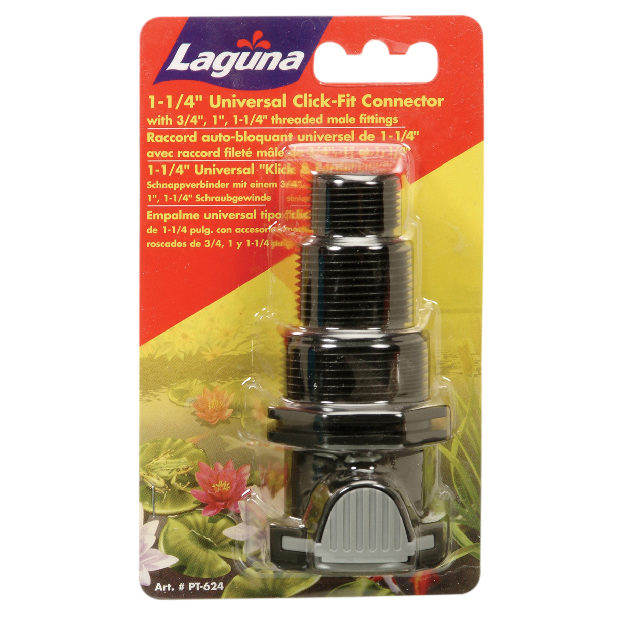 Raccord autobloquant universel Laguna 32mm (1.25po) avec raccord fileté mâle 19/25/32mm (0.75/1/1.25po)