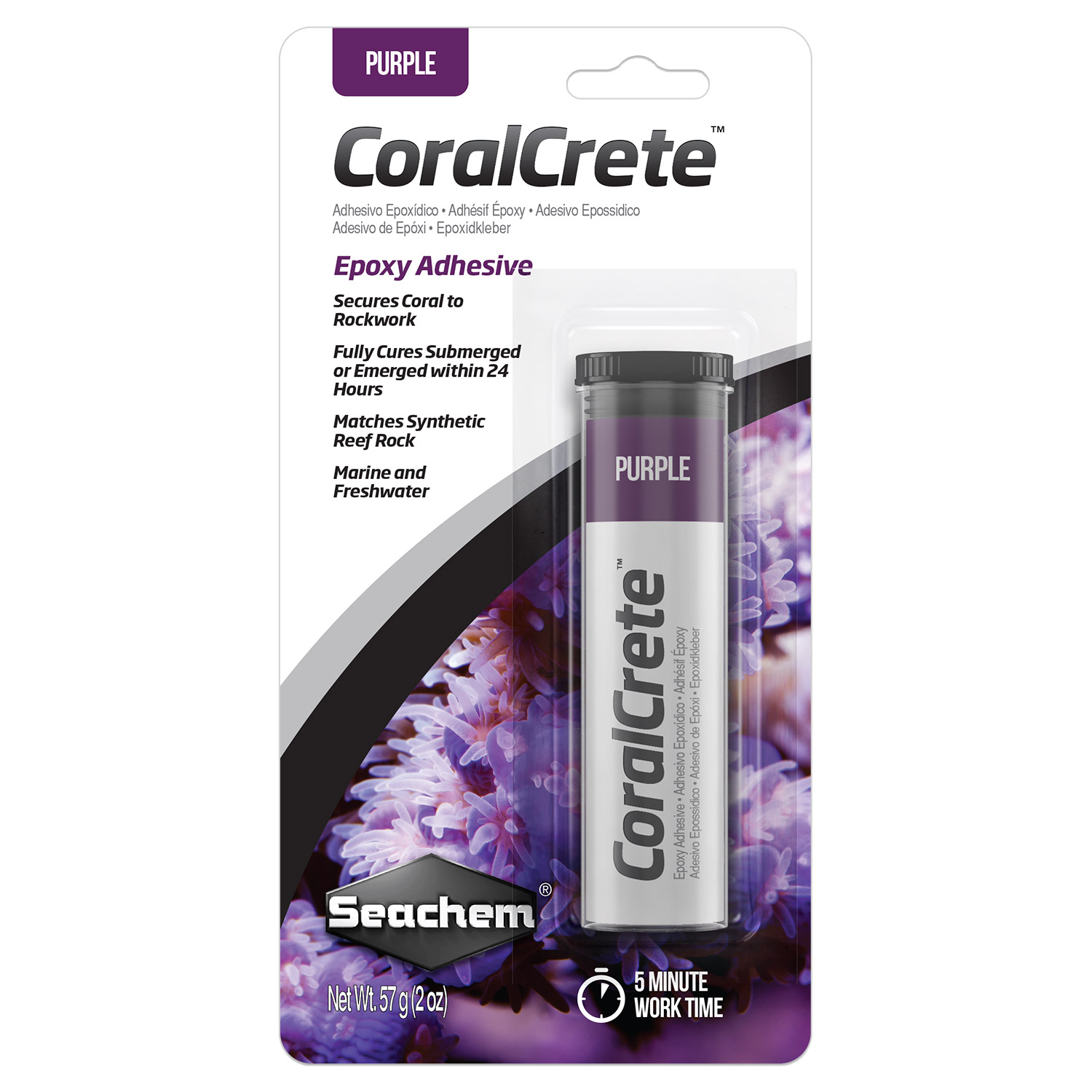 Seachem CoralCrete Epoxy Adhesive Purple