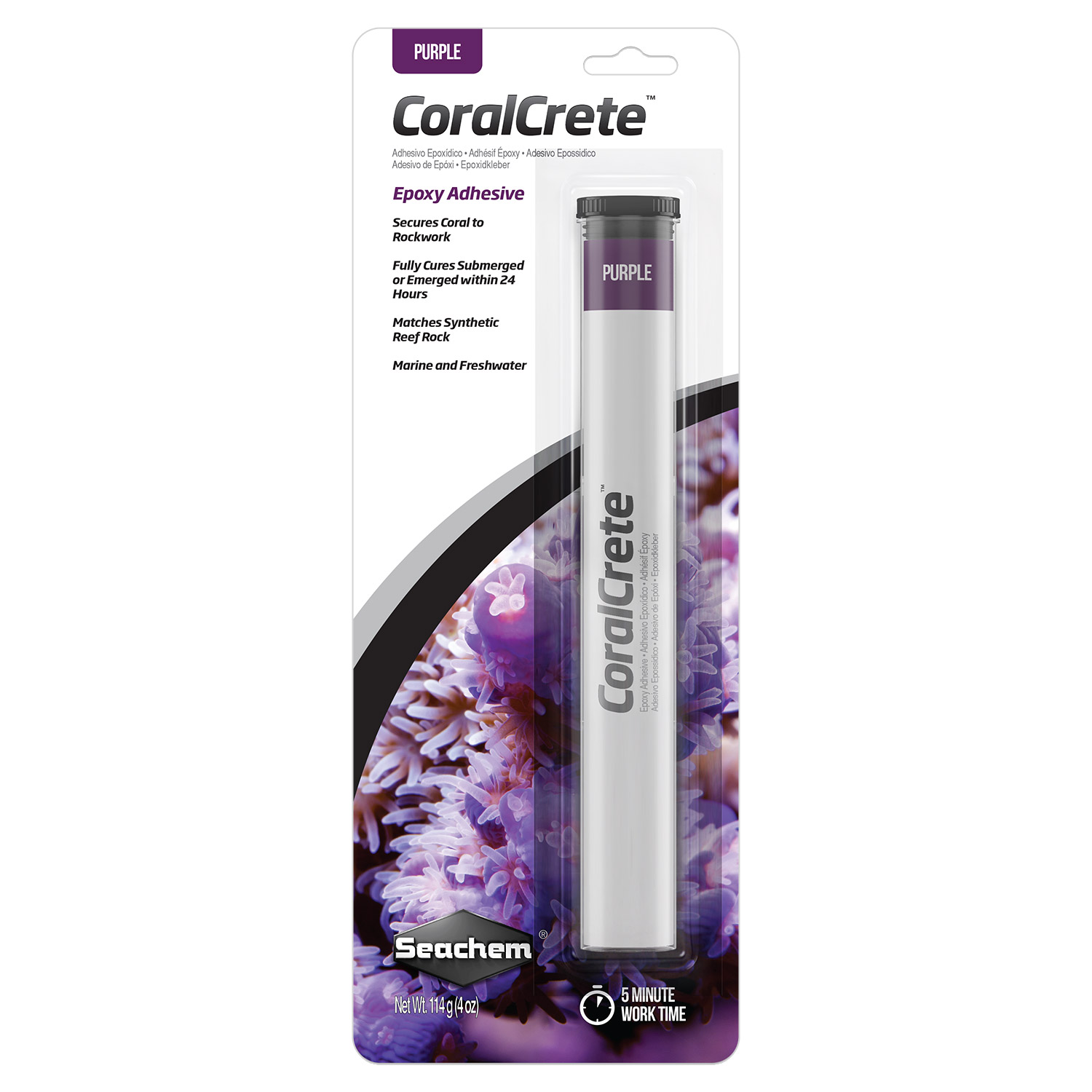 Seachem CoralCrete Epoxy Adhesive Purple