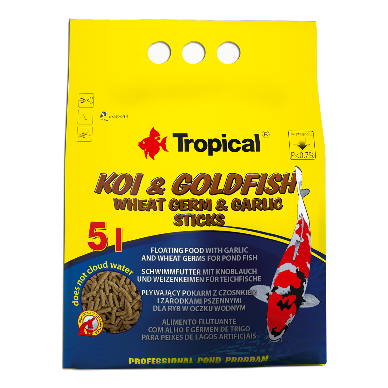Tropical Koi & Goldfish Wheat Germ & Garlic Sticks