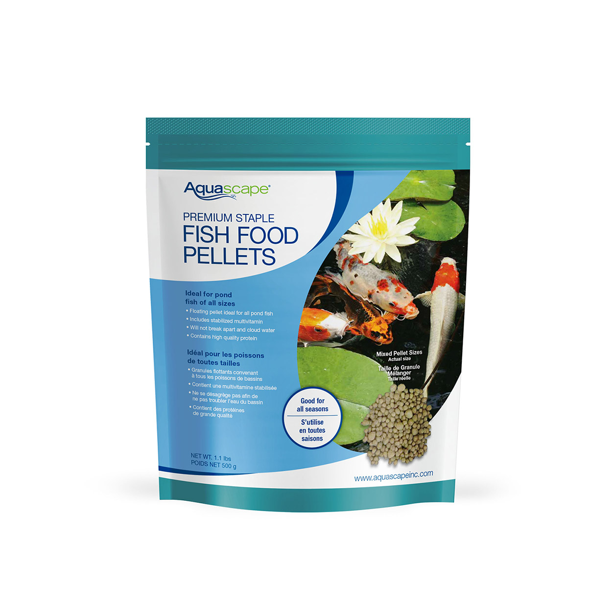 Aquascape Premium Staple Fish Food Mixed Pellets