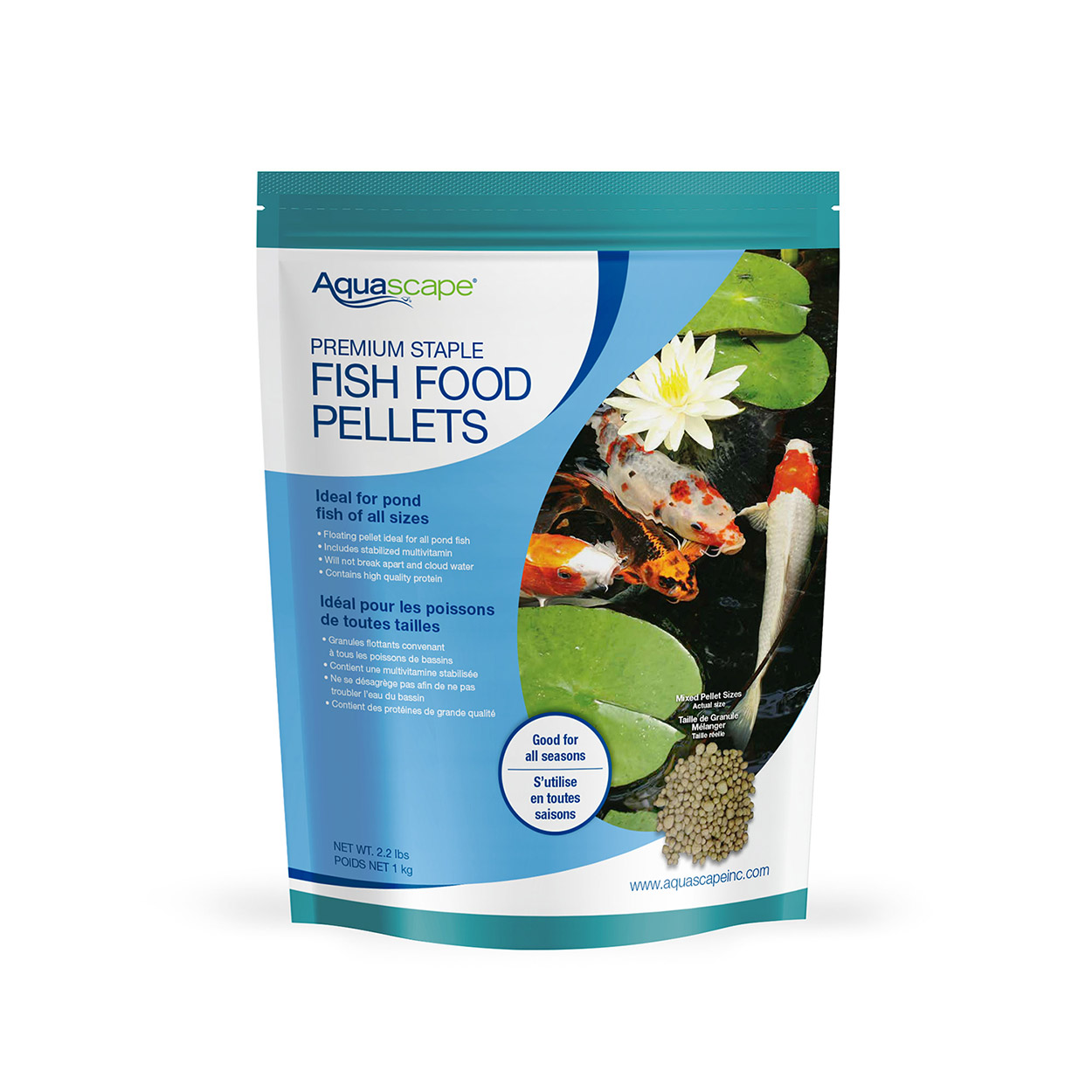 Aquascape Premium Staple Fish Food Mixed Pellets