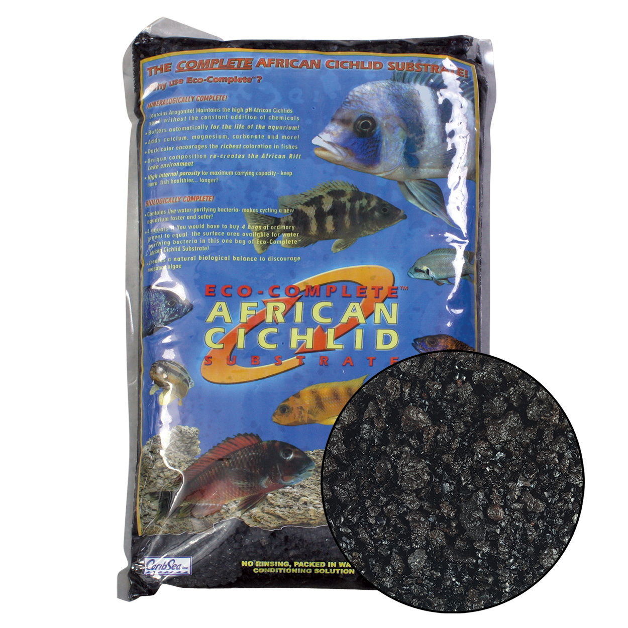 CaribSea Eco-Complete Cichlid Zack Black
