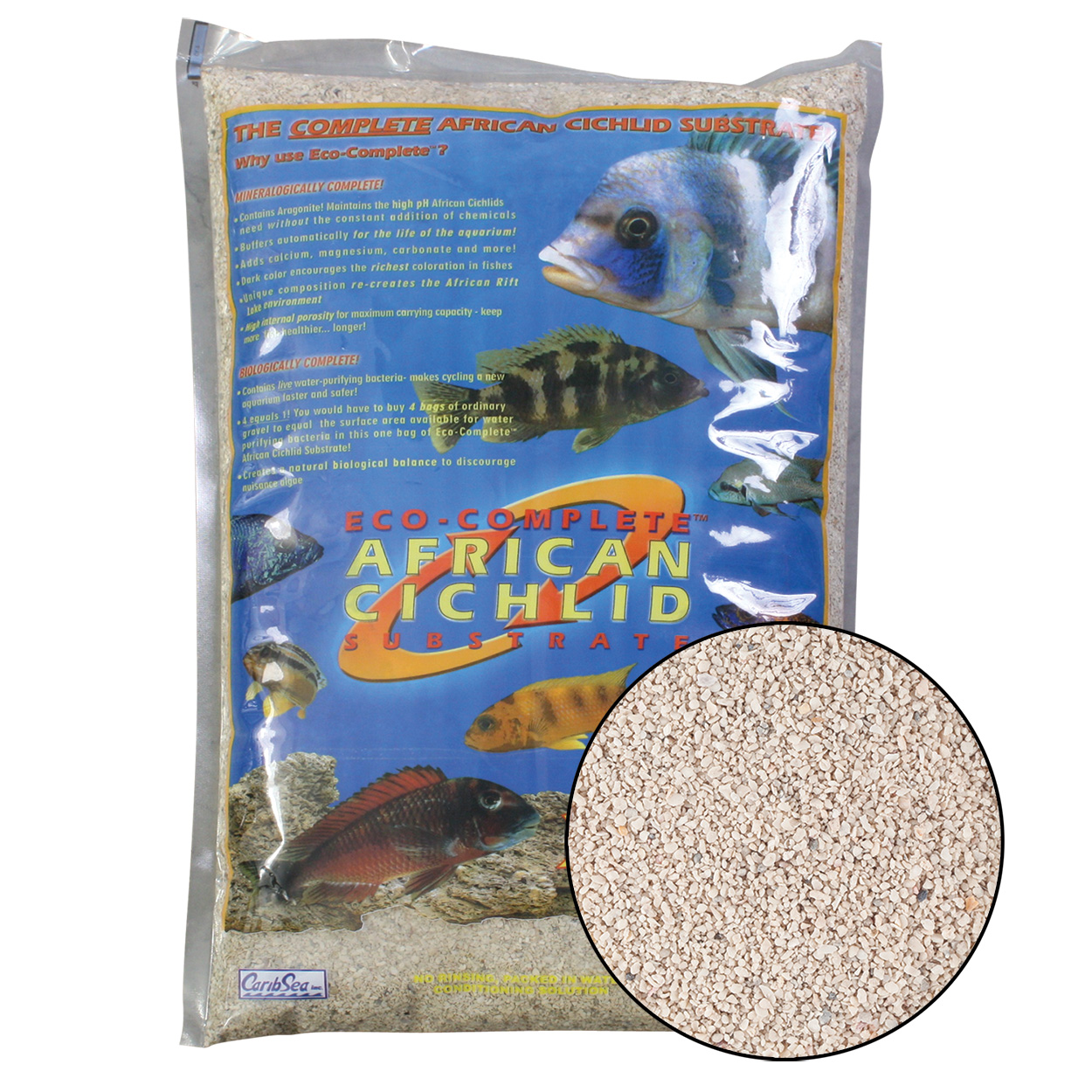 CaribSea Eco-Complete Cichlid White Sand