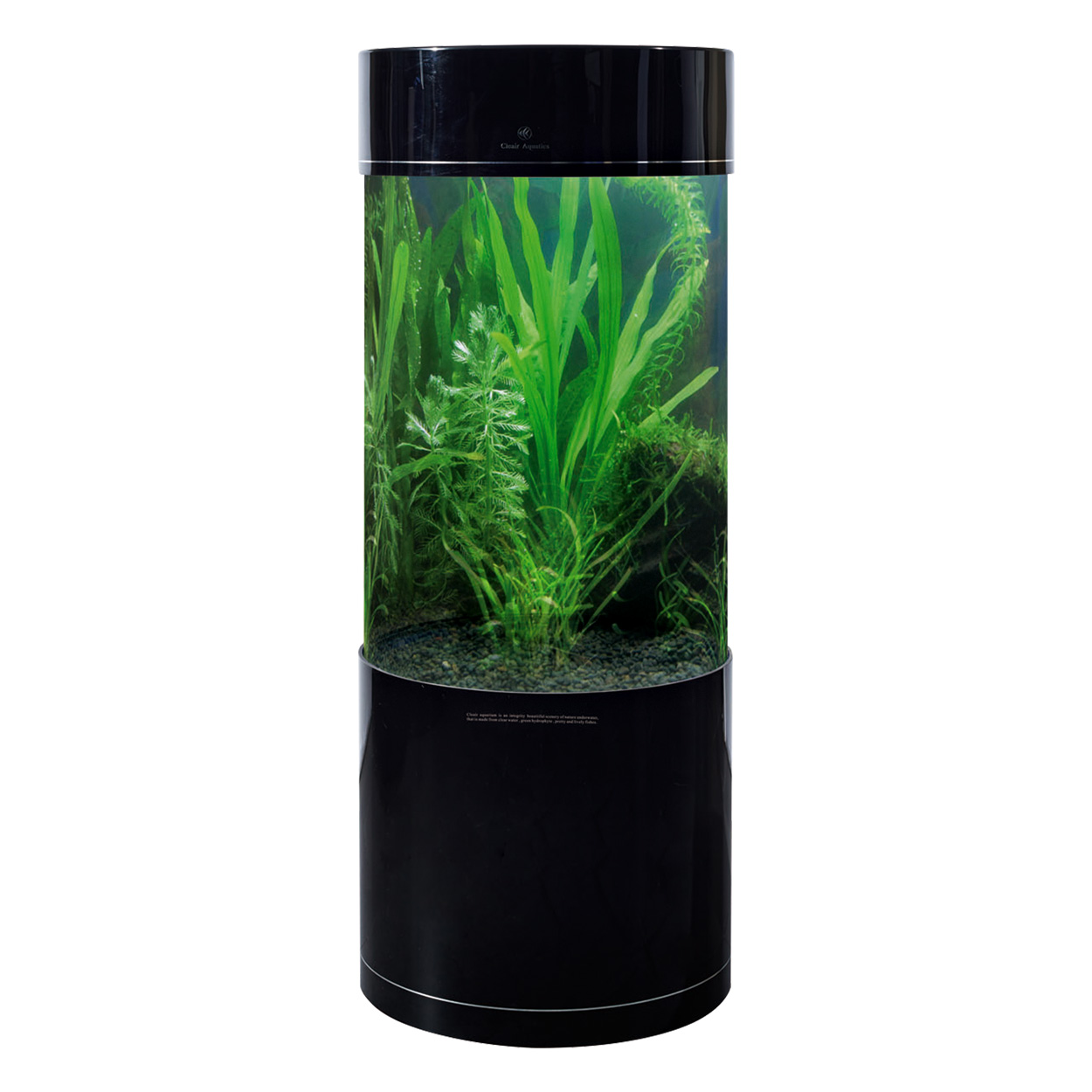 Pro Clear Aquatic Systems Cylinder Aquarium - Sump Filtration 53GAL - Black