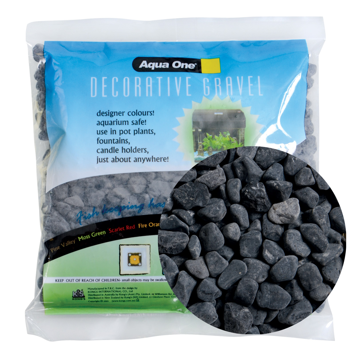 Seapora Decorative Gravel Black Ice