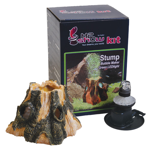 Hydor Stump Bubble Maker LED Kit - Green