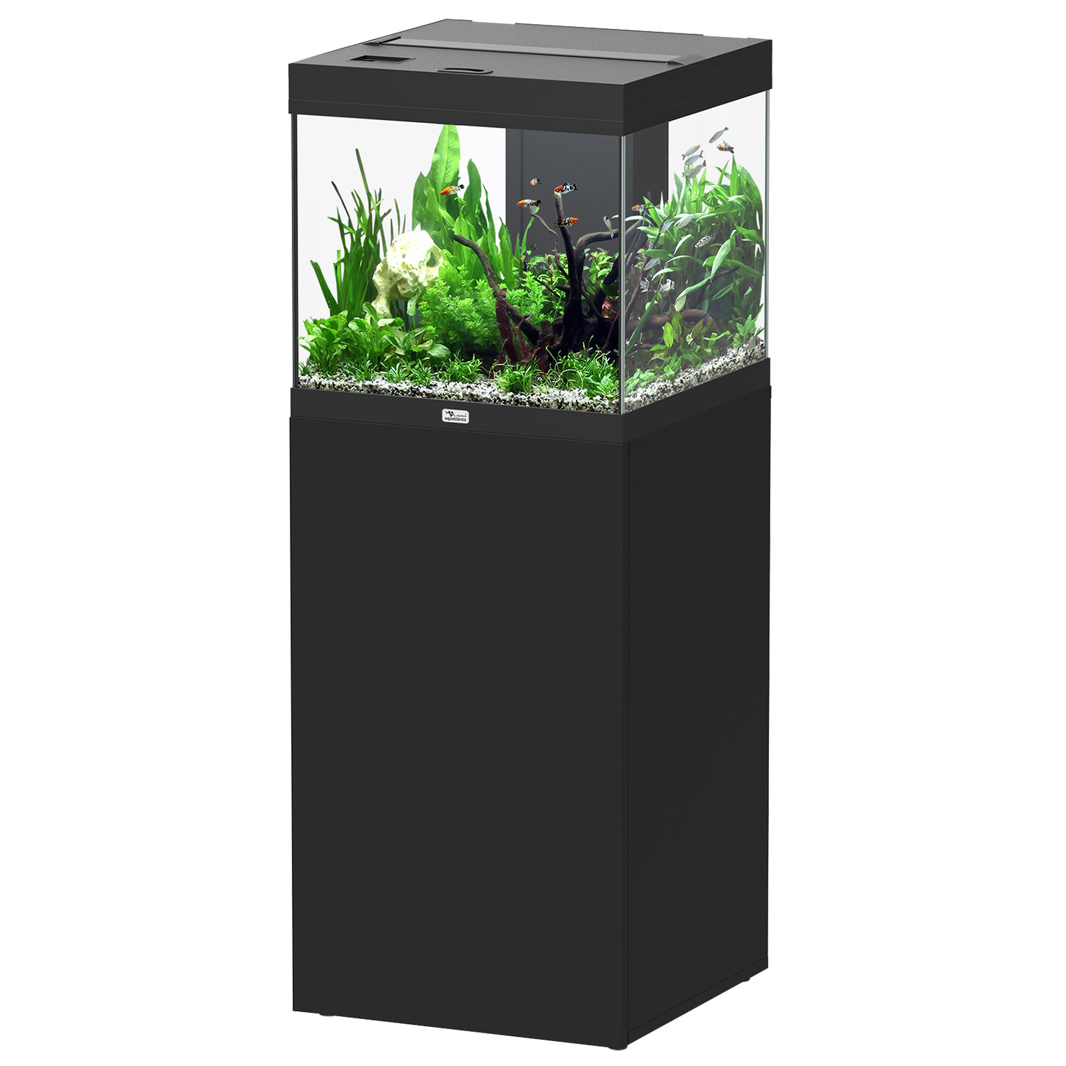 Aquatlantis Tower 120 Aquarium & Stand 20x20x52h Black