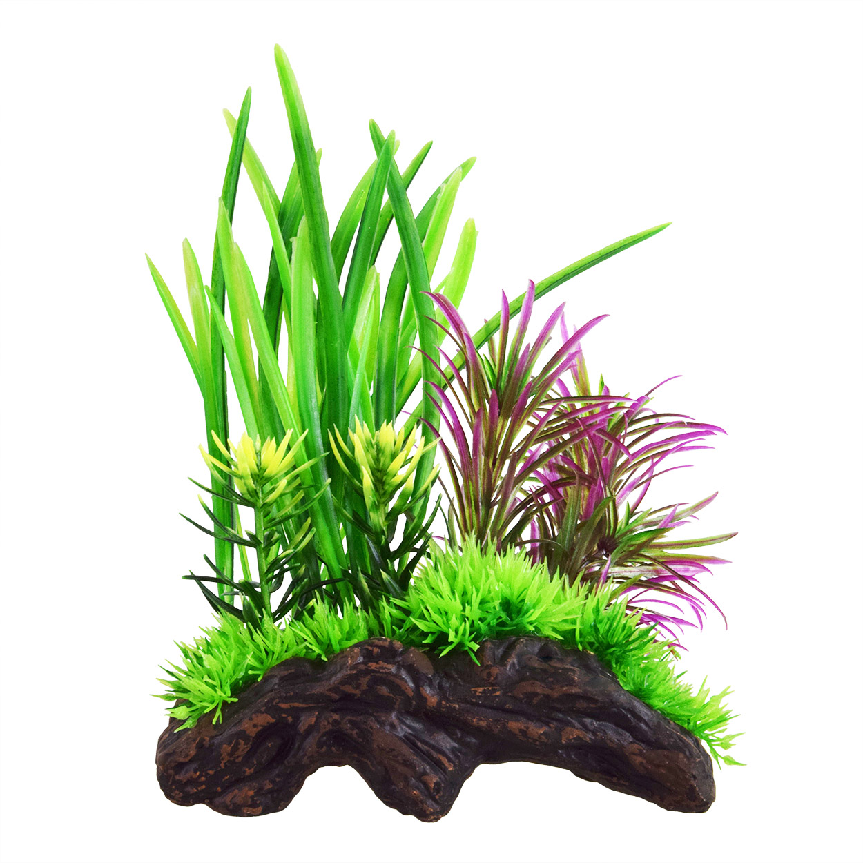Underwater Treasures Ceramic Driftwood with Plant