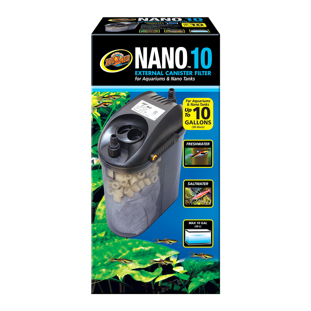 Zoo Med Nano External Canister Filter 10GAL