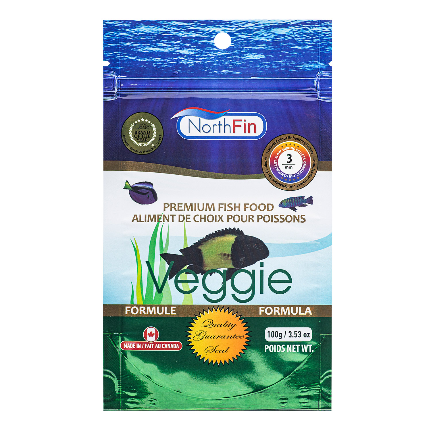 NorthFin Veggie Formula 3mm Sinking Pellets
